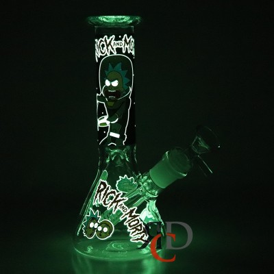 WATER PIPE BEAKER GLOW IN DARK WP10001 1CT